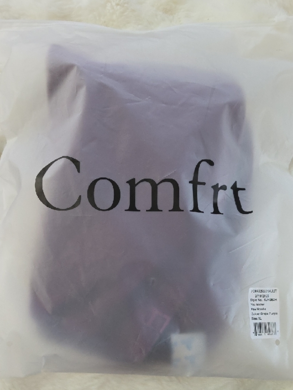Comfort Clothing 'You Matter Paw Hoodie' Limited Edition in Plum - Picture 9 of 11